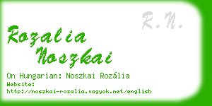 rozalia noszkai business card