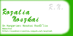 rozalia noszkai business card